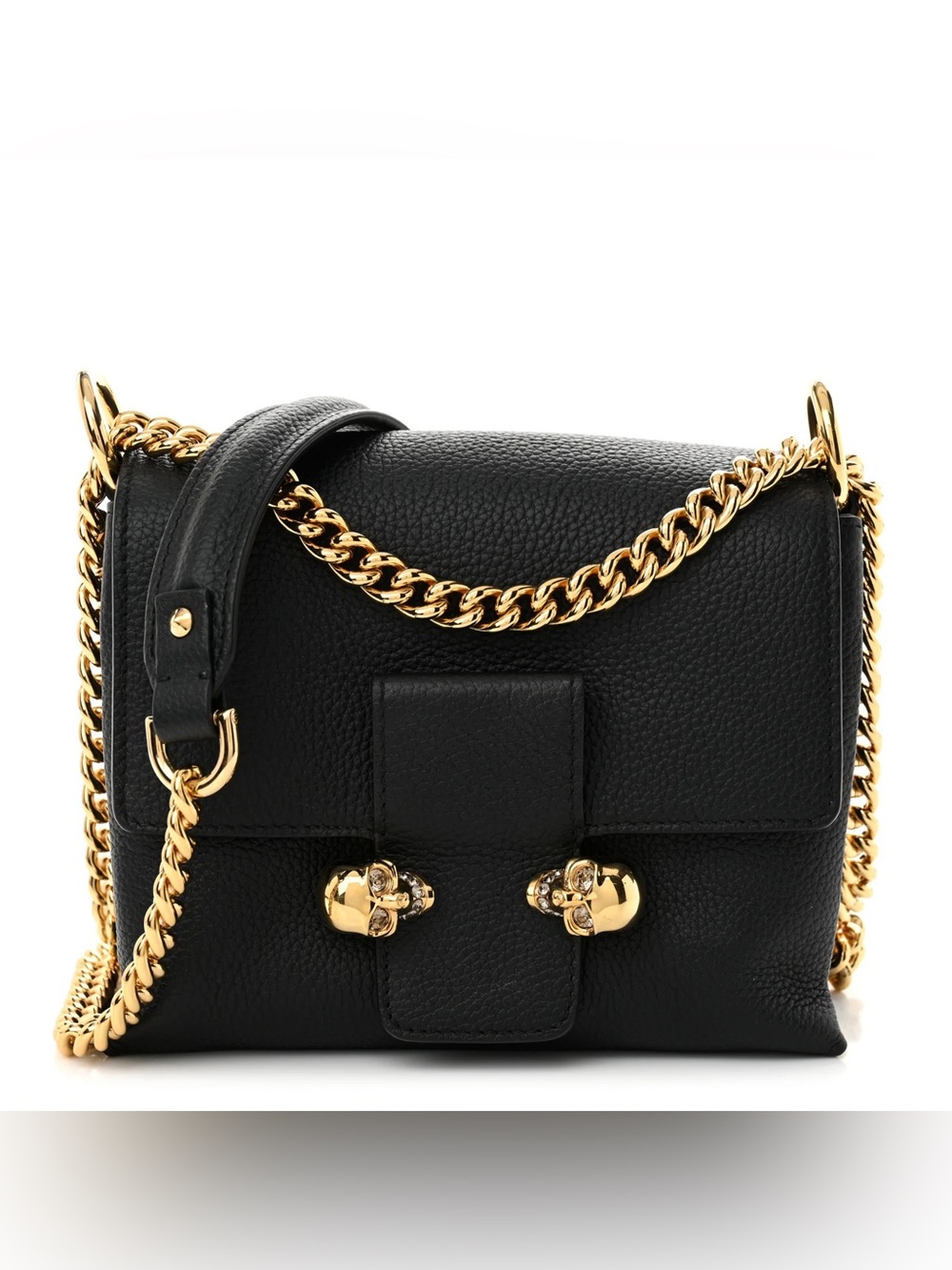 ALEXANDER MCQUEEN
Calfskin Small Twin Skull Chain
Crossbody Black